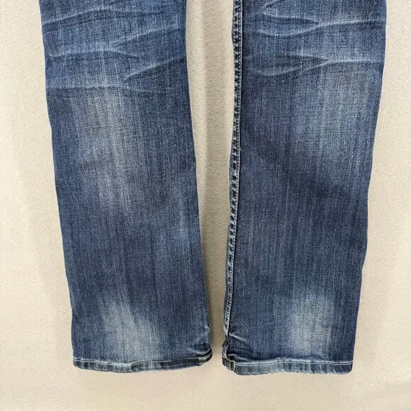 Cowgirl Tuff Jeans Women's 24x33 (0) Blue Aztec Mustang Boot Cut Embroidered - Picture 4 of 16